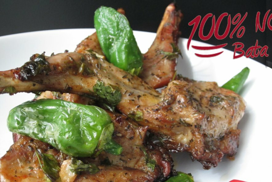 Muslos de Conejo con Pimientos. Receta para dieta