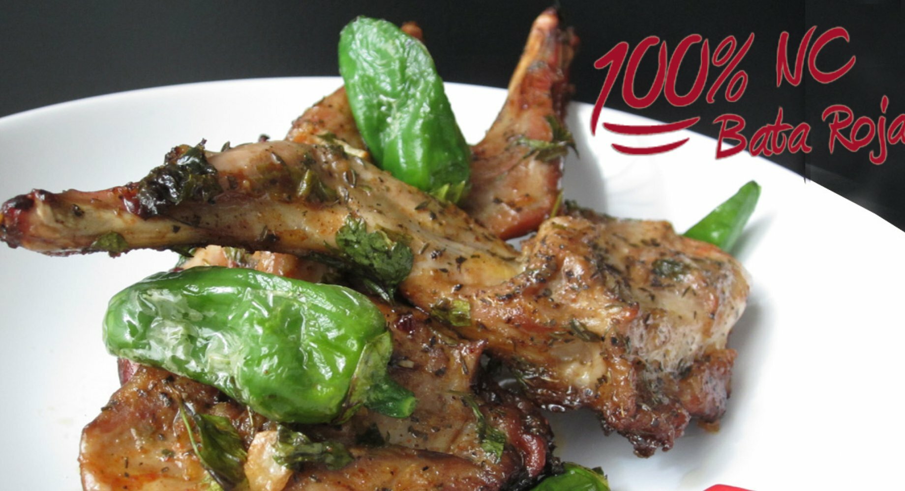 Muslos de Conejo con Pimientos. Receta para dieta